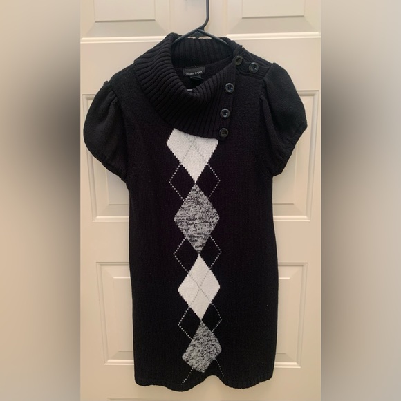 Sweater Project black cap sleeve sweater dress, XL - Picture 2 of 5